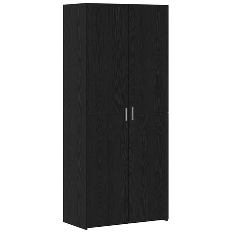 vidaXL Storage Cabinet Black oak 80 x 41 x 225 cm Engineered wood