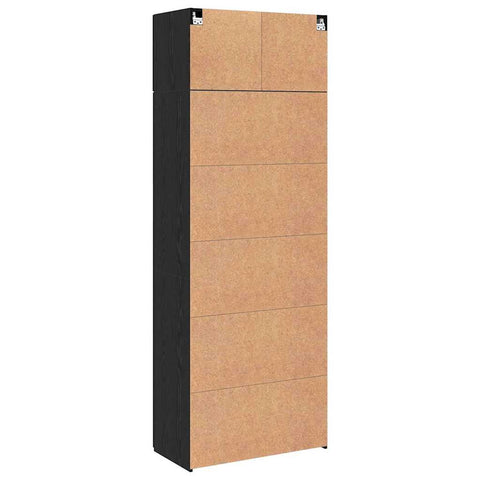 vidaXL Storage Cabinet Black oak 80 x 41 x 225 cm Engineered wood