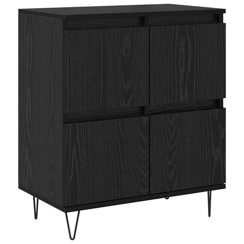 vidaXL Sideboards 3 pcs Black oak 180 x 35 x 70 cm Engineered wood