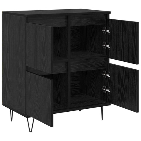 vidaXL Sideboards 3 pcs Black oak 180 x 35 x 70 cm Engineered wood