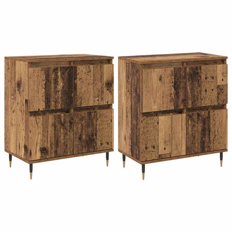 vidaXL Sideboards 2 pcs Old wood 120 x 35 x 70 cm Engineered wood