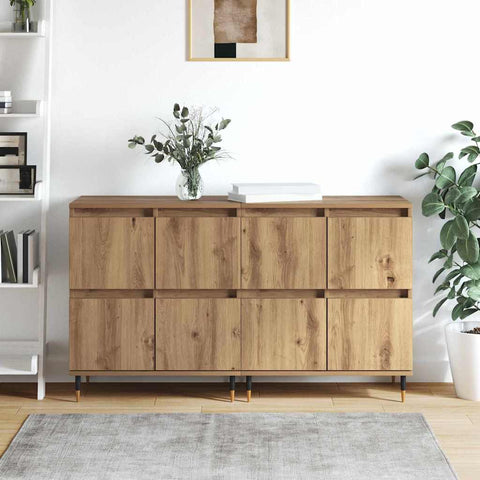 vidaXL Sideboards 2 pcs Artisan oak 120 x 35 x 70 cm Engineered wood