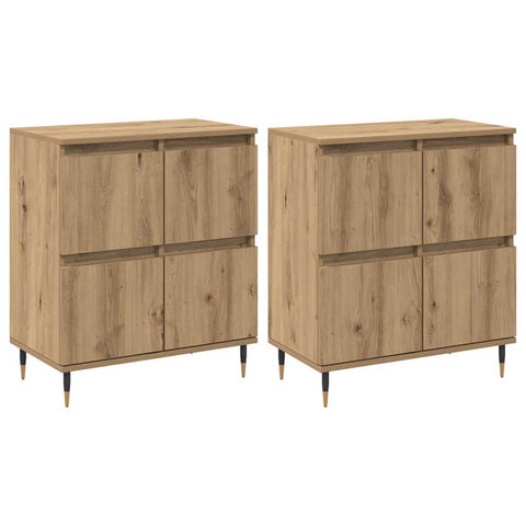vidaXL Sideboards 2 pcs Artisan oak 120 x 35 x 70 cm Engineered wood