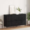 vidaXL Sideboards 2 pcs Black oak 120 x 35 x 70 cm Engineered wood