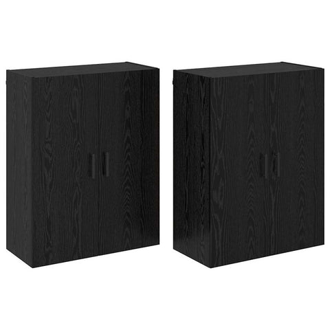 vidaXL Wall Mounted Cabinets 2 pcs Black oak 69.5 x 34 x 90 cm