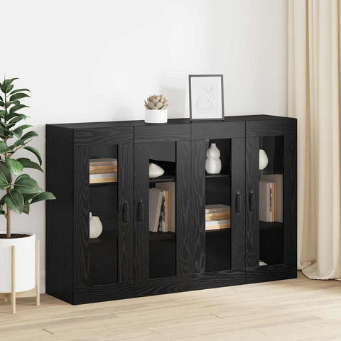 vidaXL Wall Mounted Cabinets 2 pcs Black oak 69.5 x 34 x 90 cm