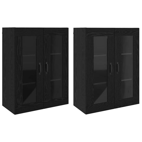 vidaXL Wall Mounted Cabinets 2 pcs Black oak 69.5 x 34 x 90 cm