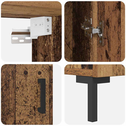 vidaXL Highboard Old wood 69.5 x 34 x 180 cm Engineered wood