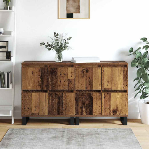 vidaXL Sideboards 2 pcs Old wood 120 x 35 x 70 cm Engineered wood