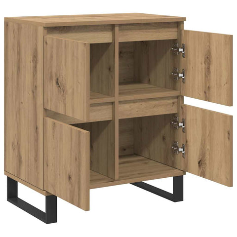vidaXL Sideboards 2 pcs Artisan oak 120 x 35 x 70 cm Engineered wood