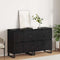 vidaXL Sideboards 2 pcs Black oak 120 x 35 x 70 cm Engineered wood