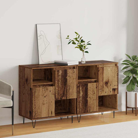 vidaXL Sideboards 2 pcs Old wood 120 x 35 x 70 cm Engineered wood