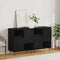 vidaXL Sideboards 2 pcs Black oak 120 x 35 x 70 cm Engineered wood