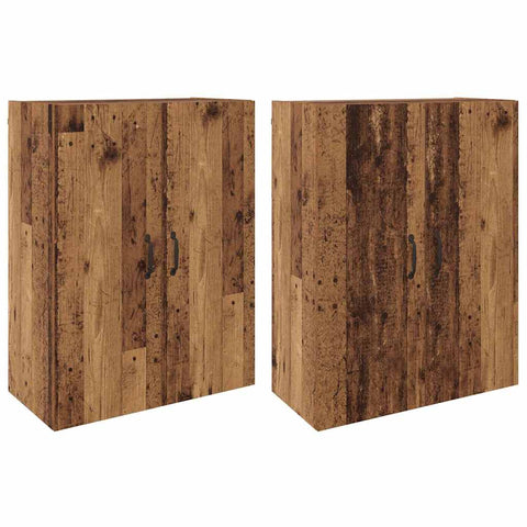 vidaXL Wall Mounted Cabinets 2 pcs Old wood 69.5 x 34 x 90 cm