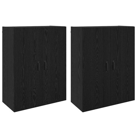 vidaXL Wall Mounted Cabinets 2 pcs Black oak 69.5 x 34 x 90 cm