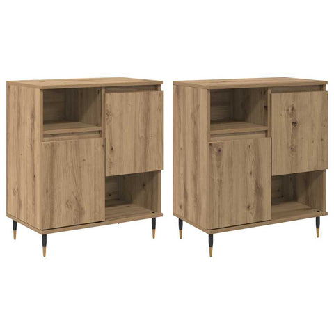 vidaXL Sideboards 2 pcs Artisan oak 120 x 35 x 70 cm Engineered wood