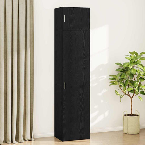 vidaXL Storage Cabinet with Shelf Other with Storage with Door Black oak Engineered wood