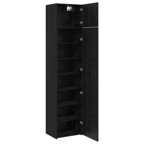 vidaXL Storage Cabinet with Shelf Other with Storage with Door Black oak Engineered wood