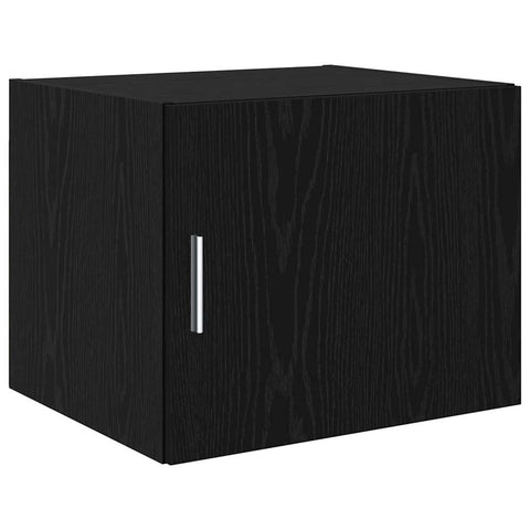 vidaXL Storage Cabinet with Shelf Other with Storage with Door Black oak Engineered wood