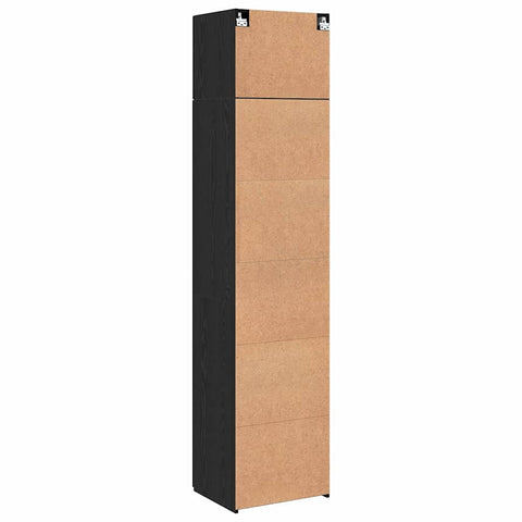 vidaXL Storage Cabinet with Shelf Other with Storage with Door Black oak Engineered wood