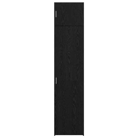 vidaXL Storage Cabinet with Shelf Other with Storage with Door Black oak Engineered wood