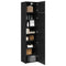 vidaXL Storage Cabinet with Shelf Other with Storage with Door Black oak Engineered wood
