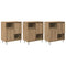 vidaXL Sideboards 3 pcs Artisan oak 180 x 35 x 70 cm Engineered wood