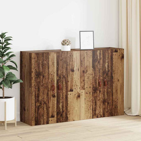 vidaXL Wall Mounted Cabinets 2 pcs Old wood 69.5 x 34 x 90 cm