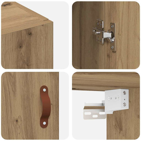 vidaXL Wall Mounted Cabinets 2 pcs Artisan oak 69.5 x 34 x 90 cm