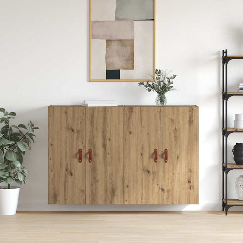 vidaXL Wall Mounted Cabinets 2 pcs Artisan oak 69.5 x 34 x 90 cm