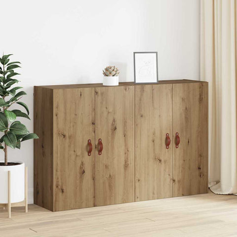 vidaXL Wall Mounted Cabinets 2 pcs Artisan oak 69.5 x 34 x 90 cm