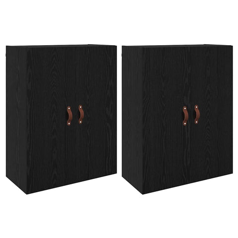 vidaXL Wall Mounted Cabinets 2 pcs Black oak 69.5 x 34 x 90 cm
