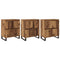 vidaXL Sideboards 3 pcs Old wood 180 x 35 x 70 cm Engineered wood