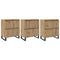 vidaXL Sideboards 3 pcs Artisan oak 180 x 35 x 70 cm Engineered wood