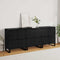 vidaXL Sideboards 3 pcs Black oak 180 x 35 x 70 cm Engineered wood