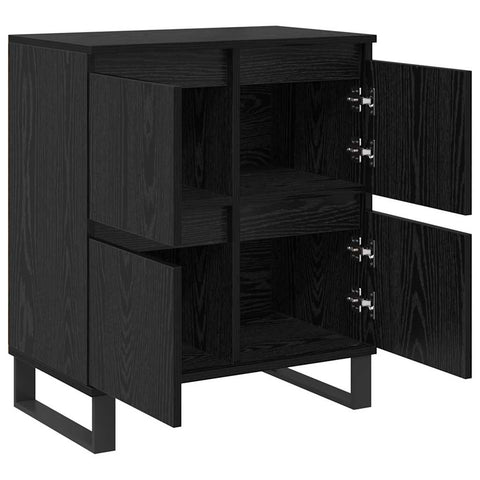 vidaXL Sideboards 3 pcs Black oak 180 x 35 x 70 cm Engineered wood