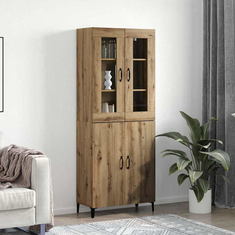 vidaXL Highboard 2 pcs Artisan oak 69.5 x 34 x 180 cm Engineered wood