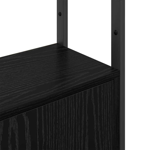 vidaXL Book Cabinet Black Oak 40 x 24 x 161 cm Engineered Wood