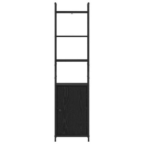 vidaXL Book Cabinet Black Oak 40 x 24 x 161 cm Engineered Wood