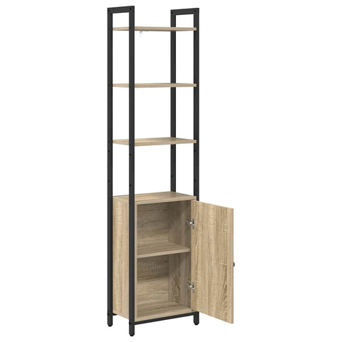 vidaXL Book Cabinet Sonoma Oak 40 x 24 x 161 cm Engineered Wood