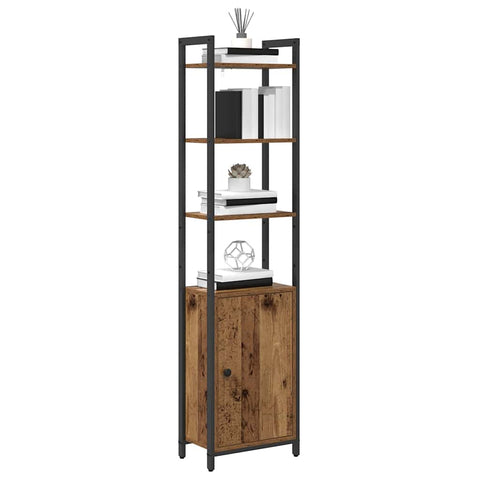 vidaXL Book Cabinet Old Wood 40 x 24 x 161 cm Engineered Wood