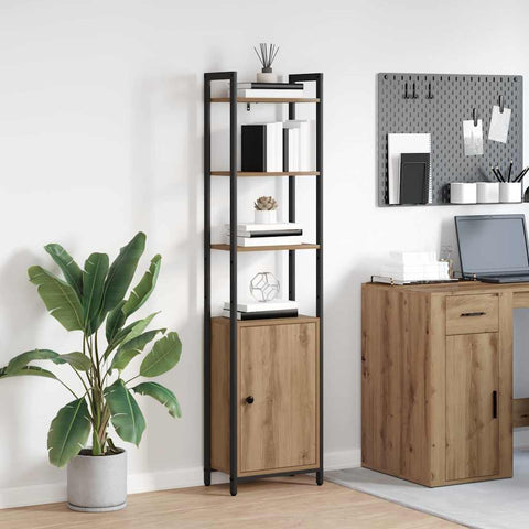 vidaXL Book Cabinet Artisan Oak 40 x 24 x 161 cm Engineered Wood