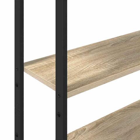 vidaXL Book Cabinet Sonoma Oak 60 x 24 x 161 cm Engineered Wood