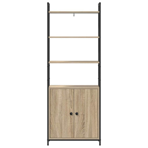vidaXL Book Cabinet Sonoma Oak 60 x 24 x 161 cm Engineered Wood