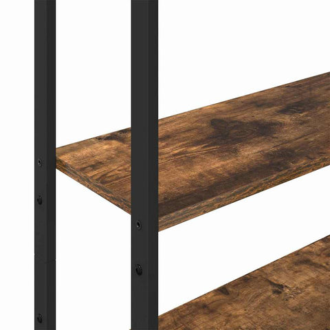 vidaXL Book Cabinet Smoked Oak 60 x 24 x 161 cm Engineered Wood