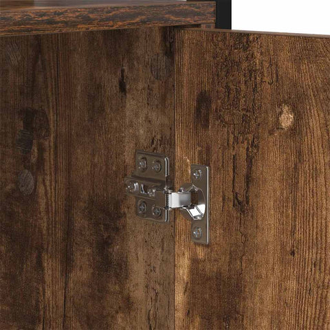 vidaXL Book Cabinet Smoked Oak 60 x 24 x 161 cm Engineered Wood