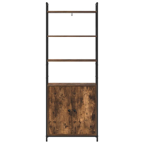 vidaXL Book Cabinet Smoked Oak 60 x 24 x 161 cm Engineered Wood