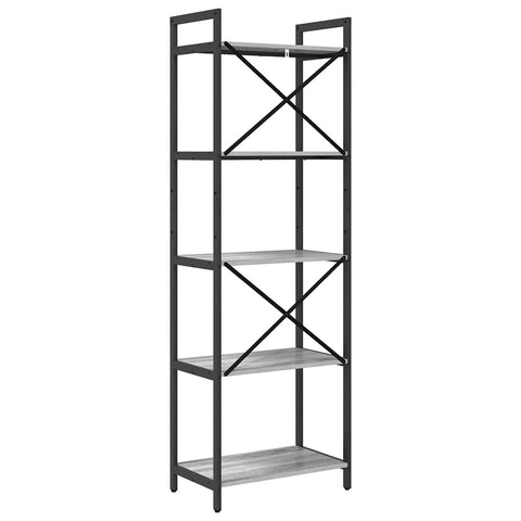 vidaXL Bookshelf Grey Sonoma 56 x 34 x 171 cm Engineered Wood