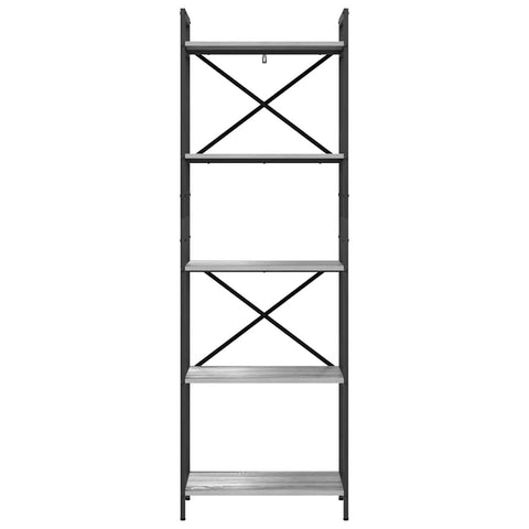 vidaXL Bookshelf Grey Sonoma 56 x 34 x 171 cm Engineered Wood