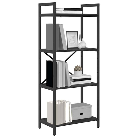 vidaXL Bookshelf Black Oak 56 x 34 x 133.5 cm Engineered Wood